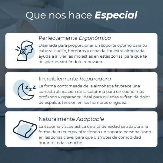 Almohada Premium para aliviar el dolor.